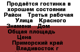 Продаётся гостинка в хорошем состоянии › Район ­ Третья рабочая › Улица ­ Красного Знамени › Дом ­ 133/3 › Общая площадь ­ 18 › Цена ­ 1 699 999 - Приморский край, Владивосток г. Недвижимость » Квартиры продажа   . Приморский край,Владивосток г.